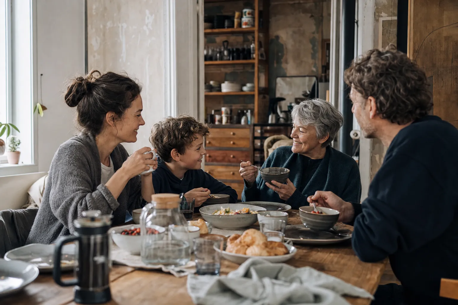 Geschirrsets bewähren sich für Familien in einem emotionalen Alltagsmoment