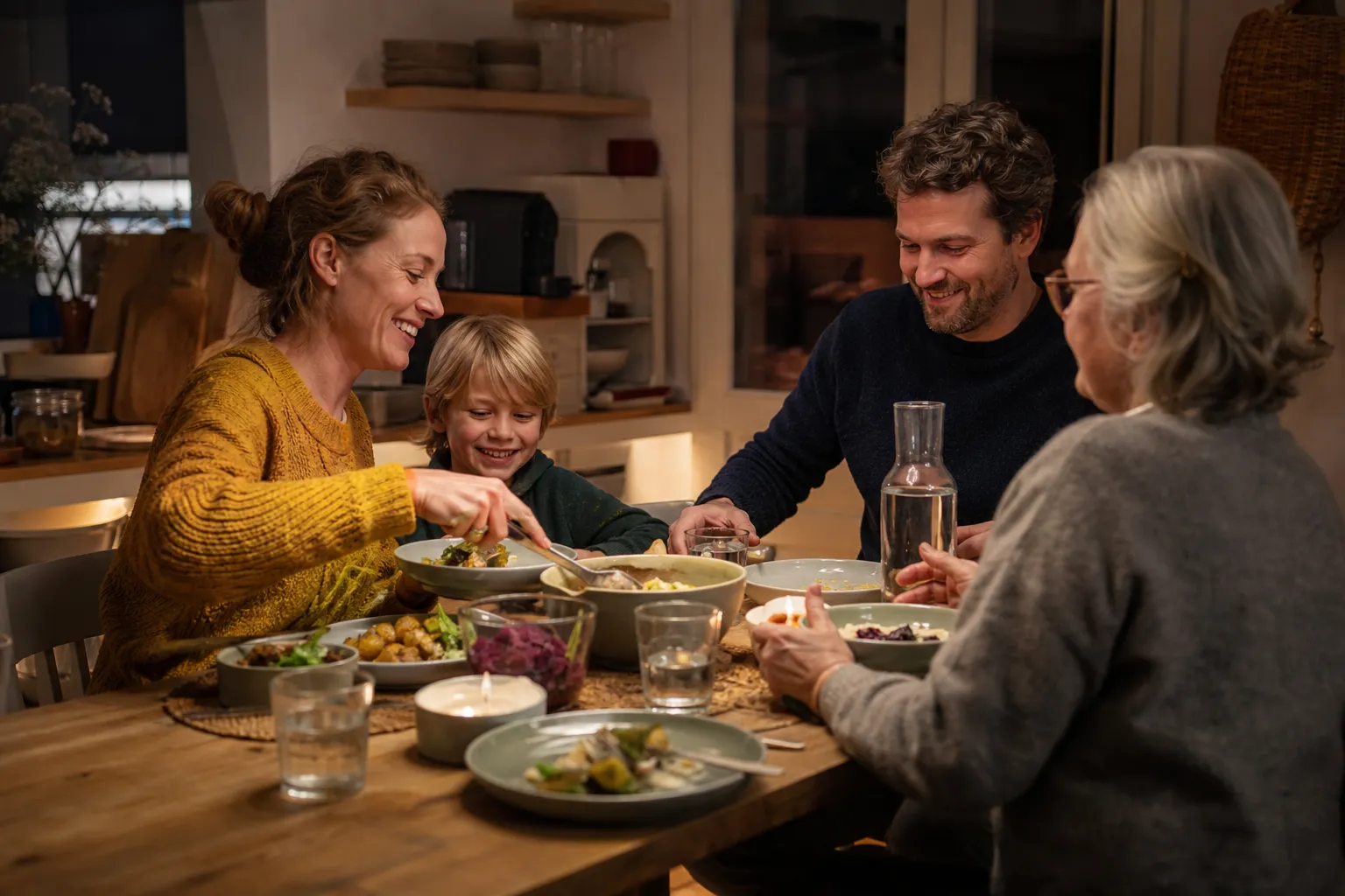 Geschirrsets bewähren sich für Familien in einem emotionalen Alltagsmoment