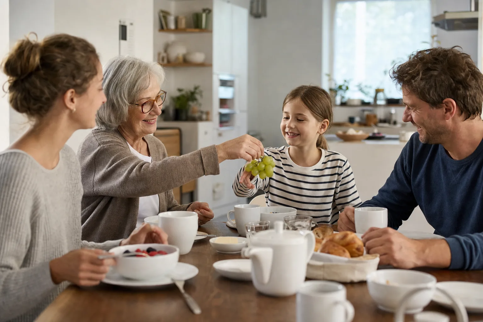 Geschirrsets bewähren sich für Familien in einem emotionalen Alltagsmoment