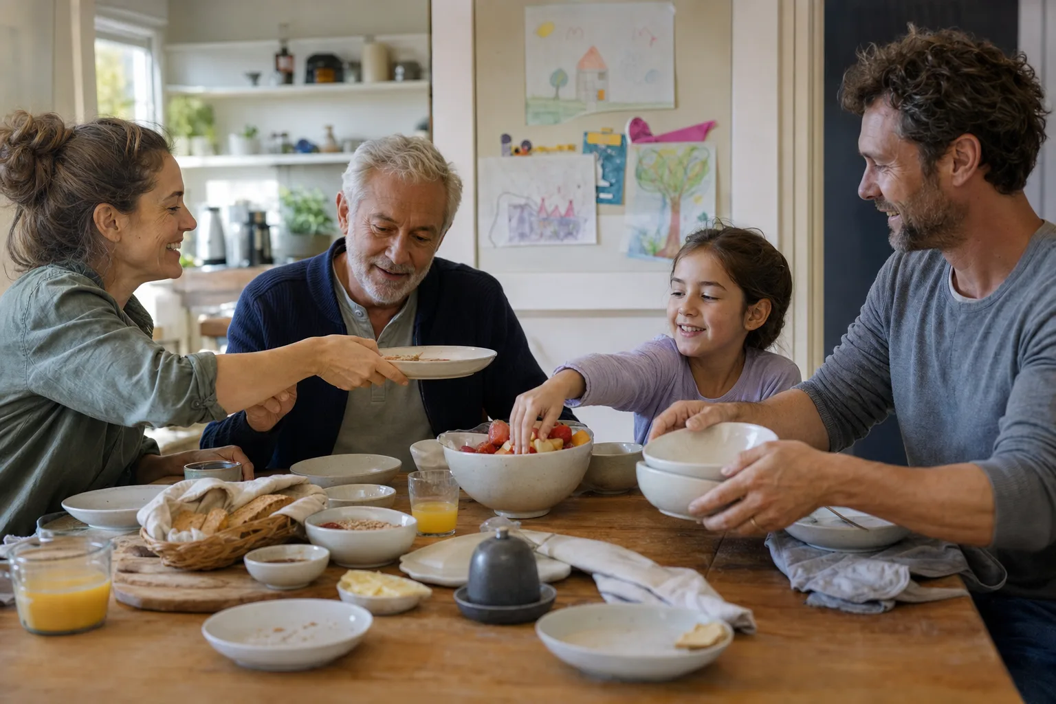 Geschirrsets bewähren sich für Familien in einem emotionalen Alltagsmoment