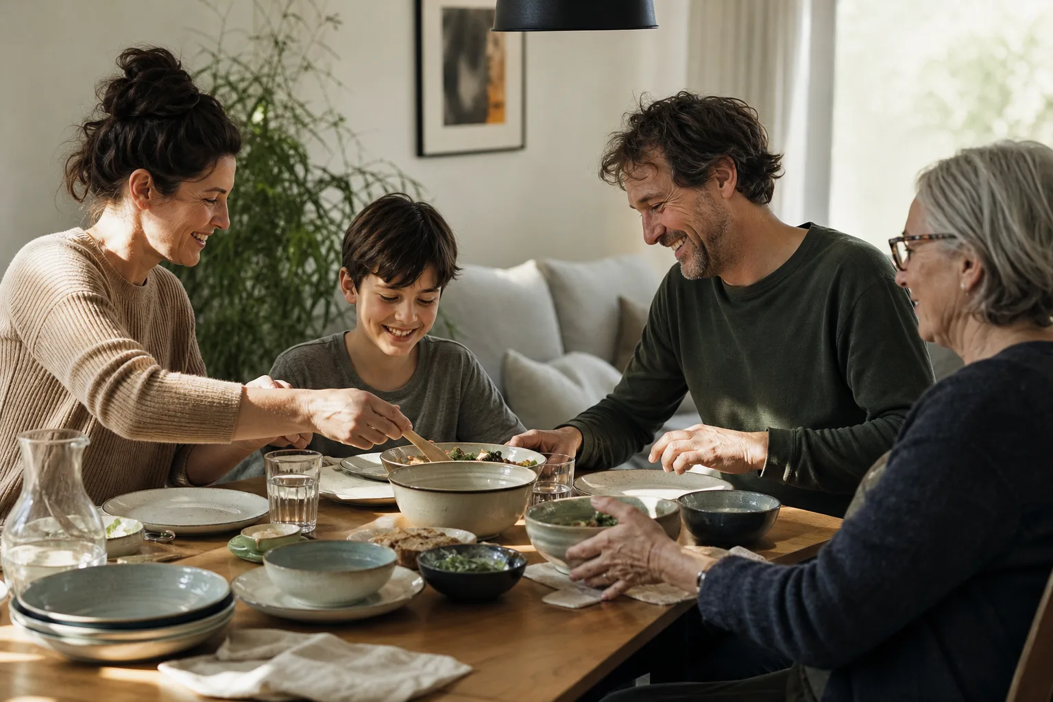 Geschirrsets bewähren sich für Familien in einem emotionalen Alltagsmoment