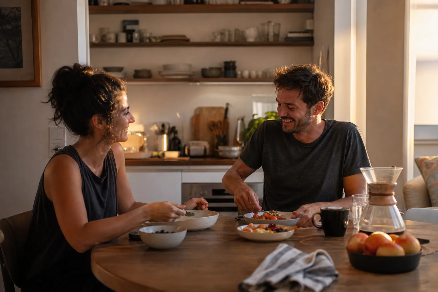 Geschirrsets bewähren sich für Singles in einem emotionalen Alltagsmoment