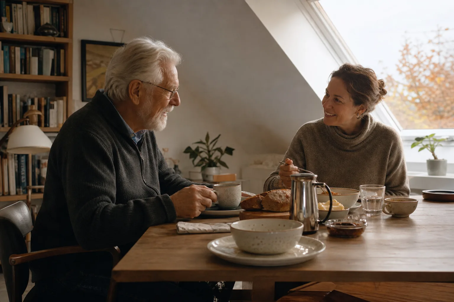 Geschirrsets bewähren sich für Senioren in einem emotionalen Alltagsmoment
