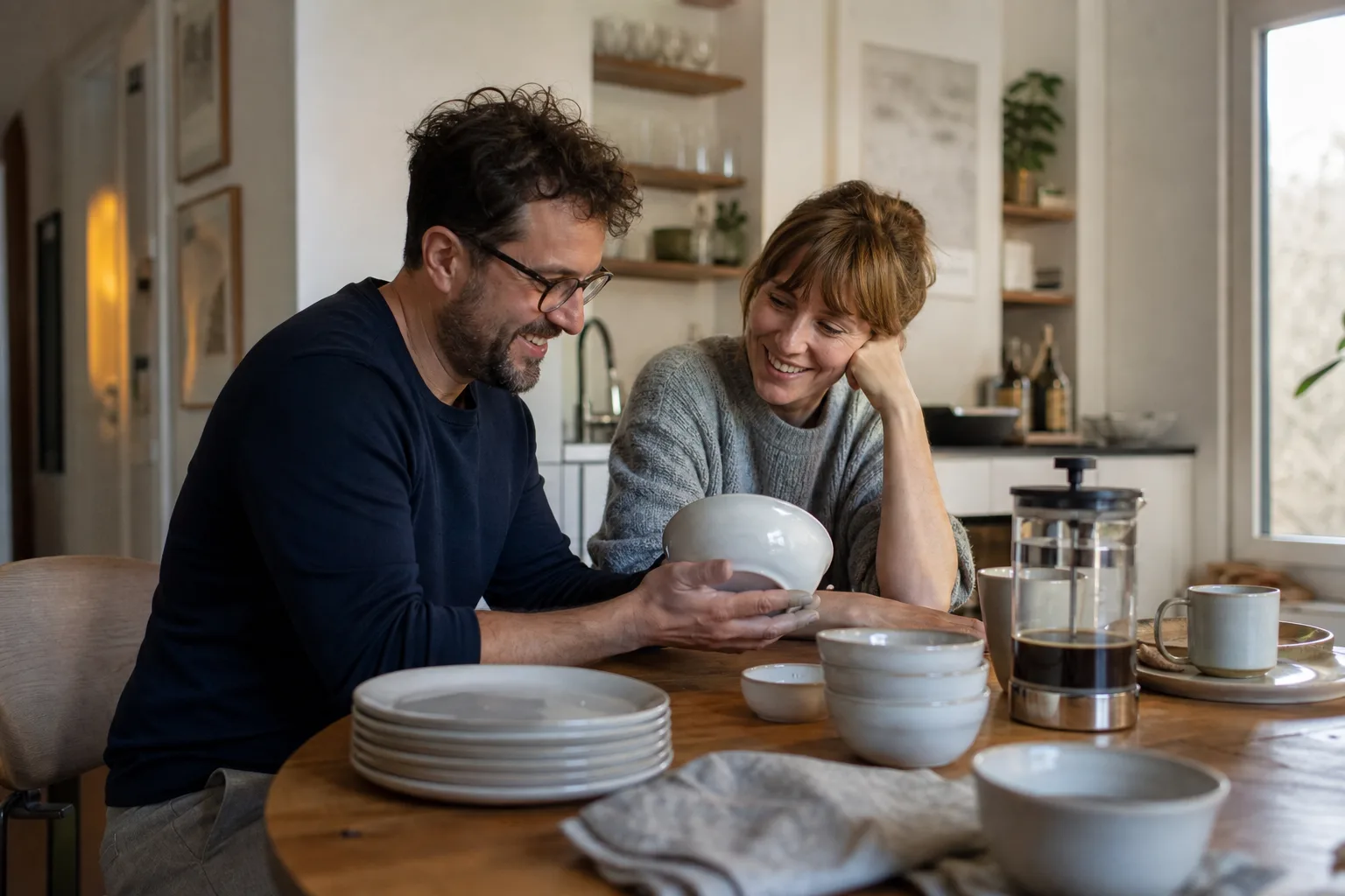Geschirrsets bewähren sich für kleine Haushalte in einem emotionalen Alltagsmoment