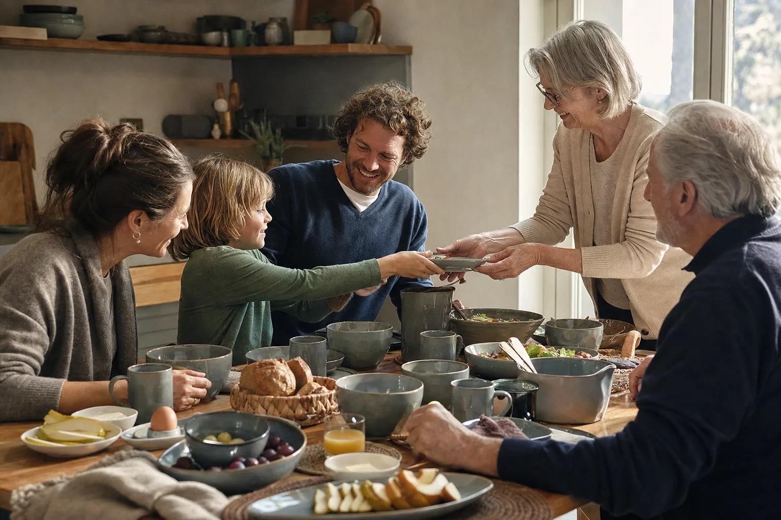 Tafelservice bewähren sich für Familien in einem emotionalen Alltagsmoment