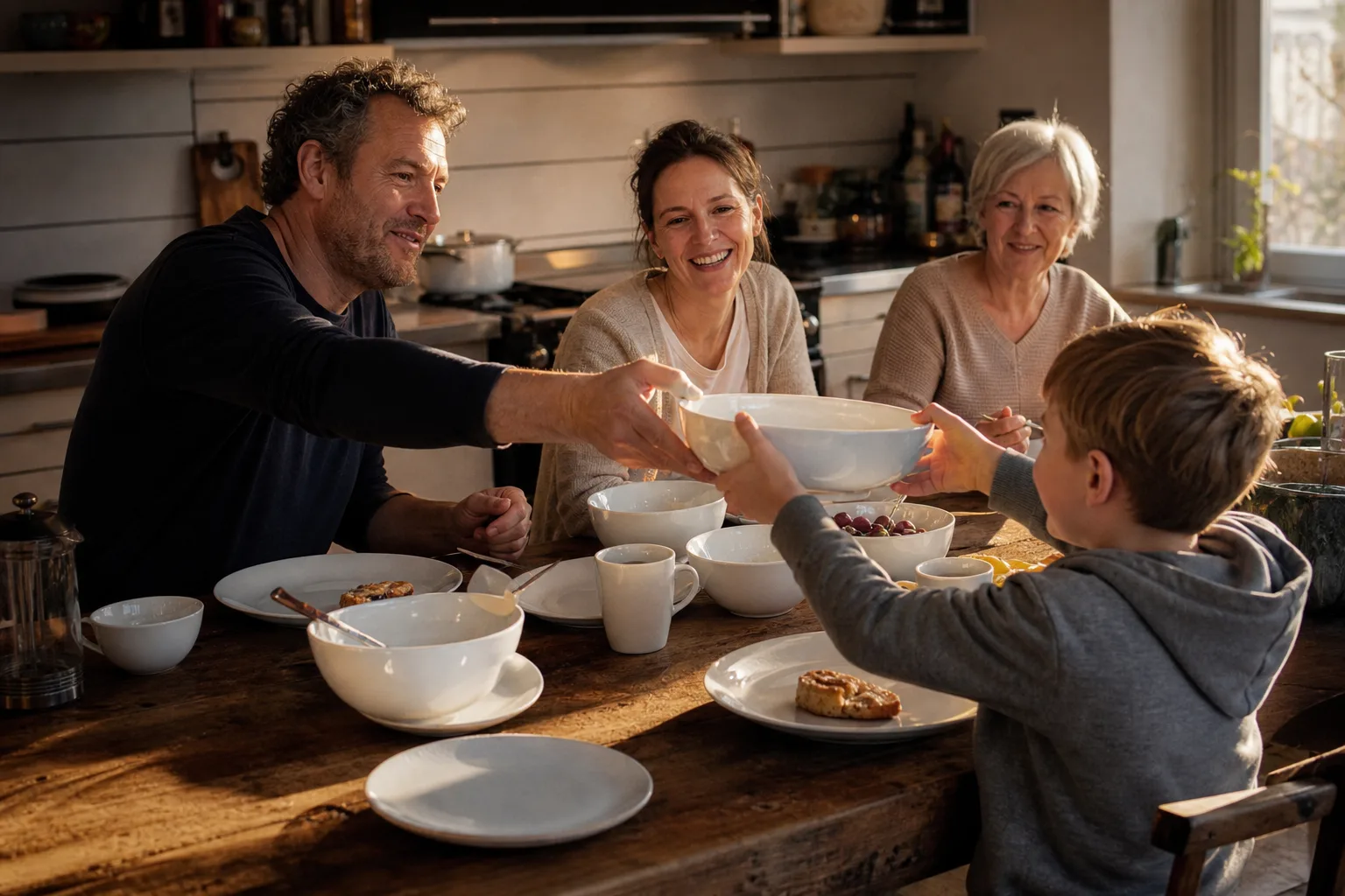 Tafelservice bewähren sich für Familien in einem emotionalen Alltagsmoment