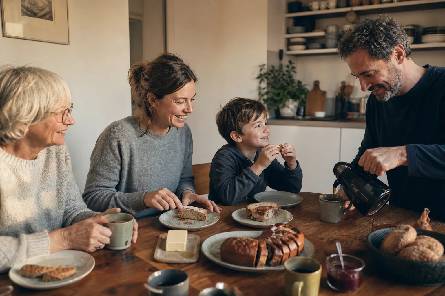 Frühstücksteller bewähren sich für Familien in einem emotionalen Alltagsmoment