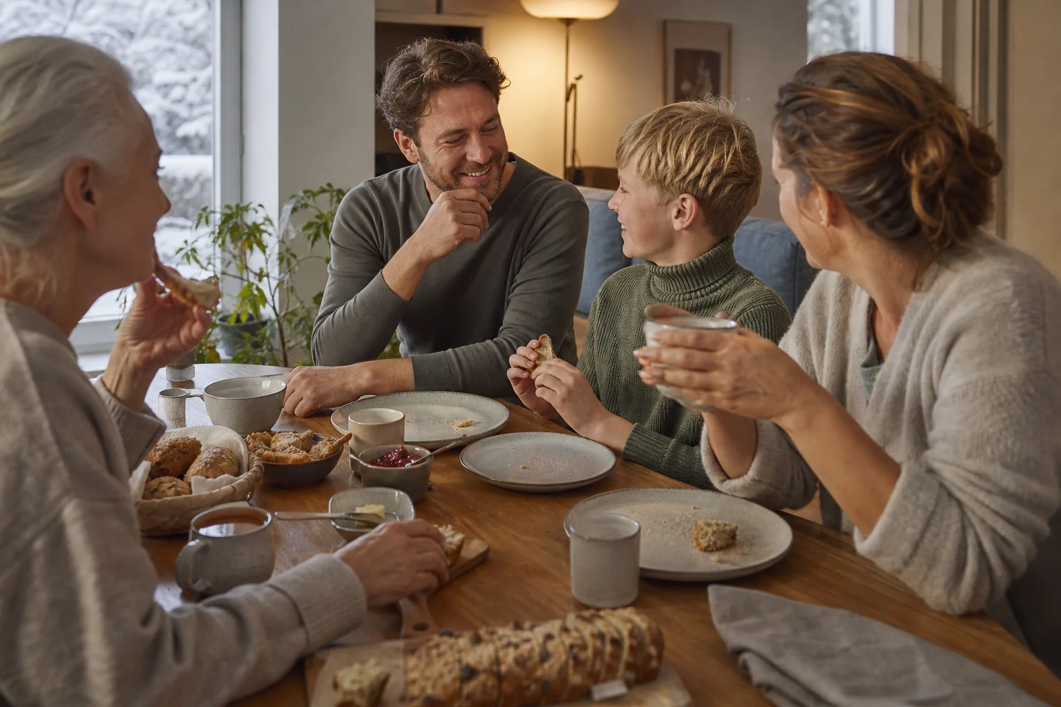 Frühstücksteller bewähren sich für Familien in einem emotionalen Alltagsmoment