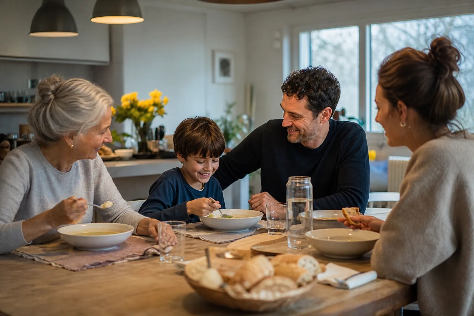 Suppenteller bewähren sich für Familien in einem emotionalen Alltagsmoment