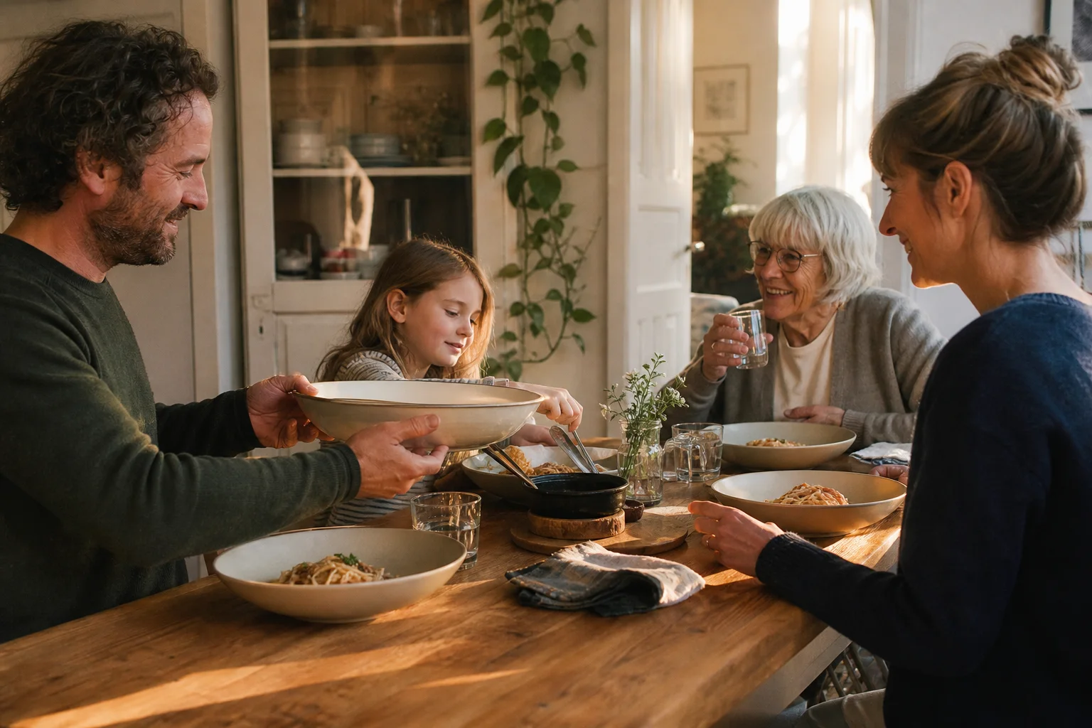 Pastateller bewähren sich für Familien in einem emotionalen Alltagsmoment