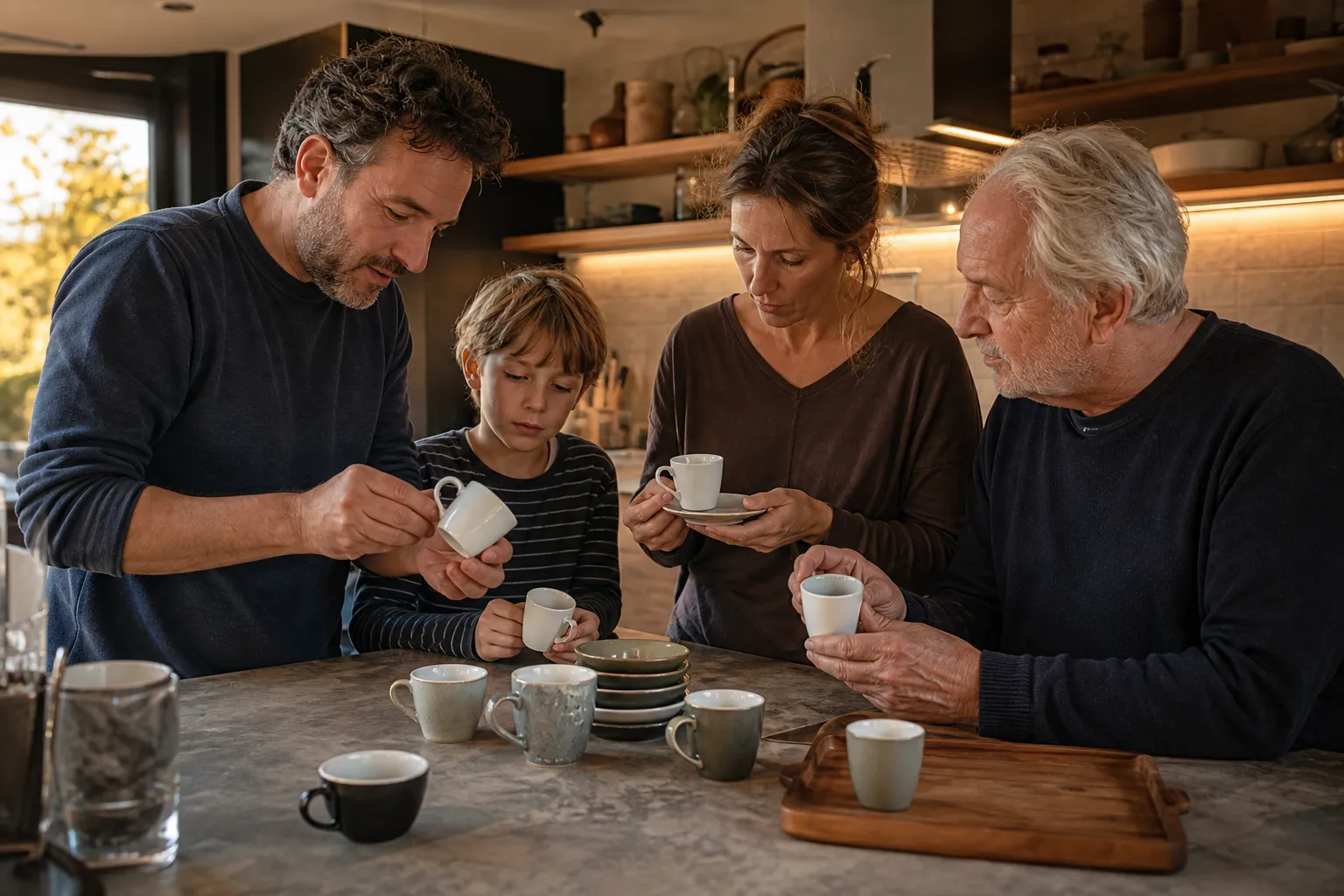 Familien prüfen bei Espressotassen konkrete Details zu wenig Stauraum