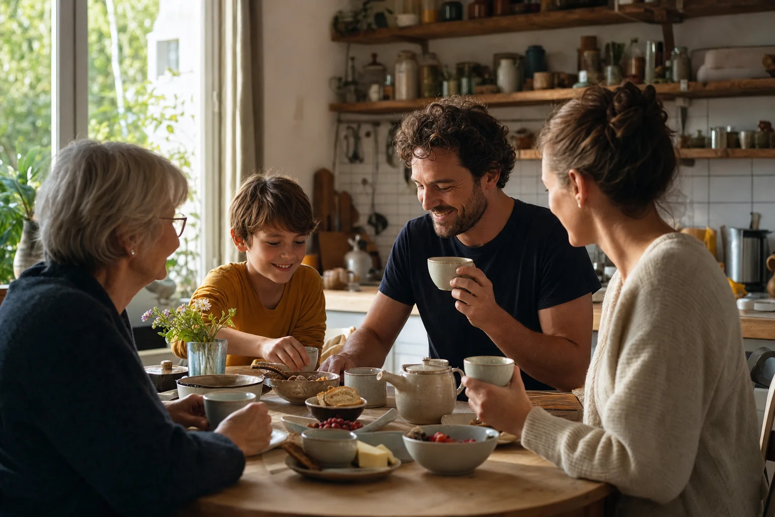 Teetassen bewähren sich für Familien in einem emotionalen Alltagsmoment