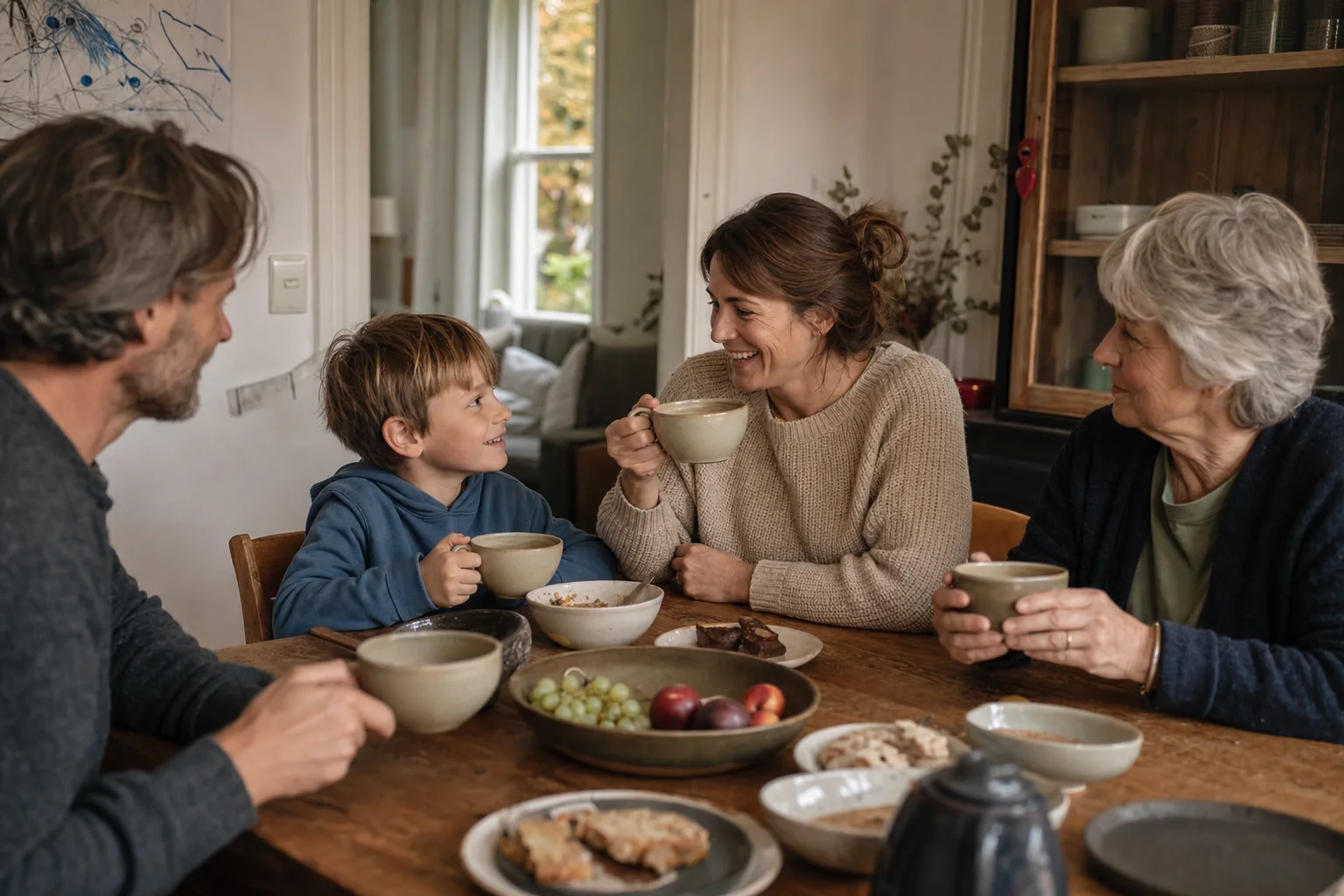 Teetassen bewähren sich für Familien in einem emotionalen Alltagsmoment
