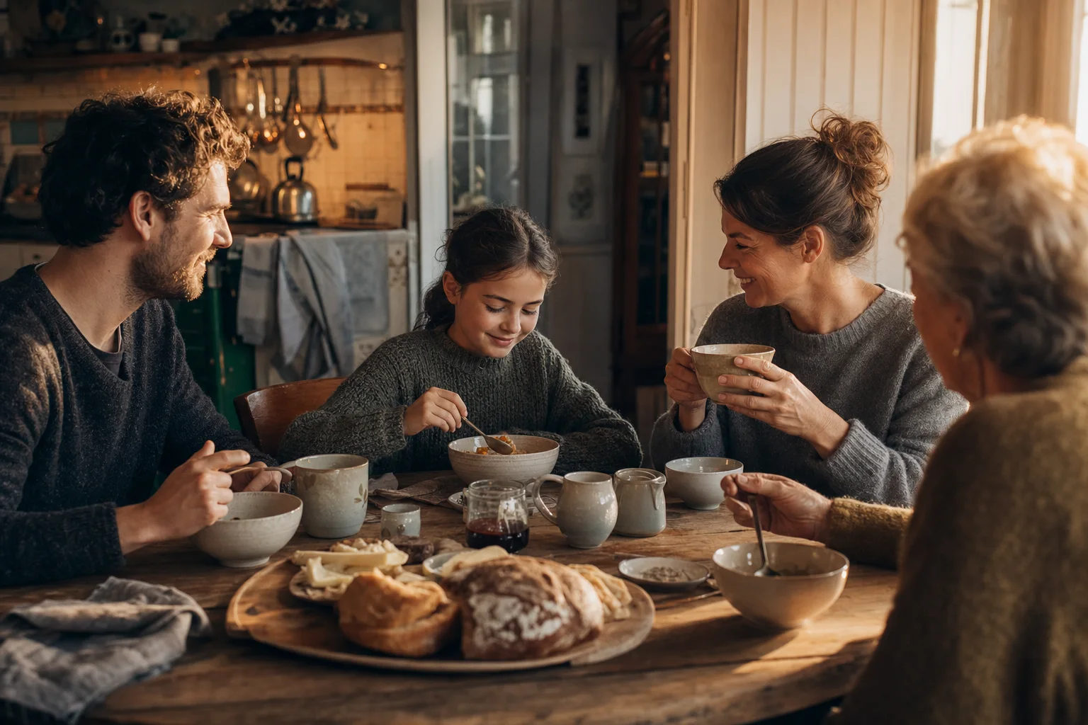 Müslischalen bewähren sich für Familien in einem emotionalen Alltagsmoment