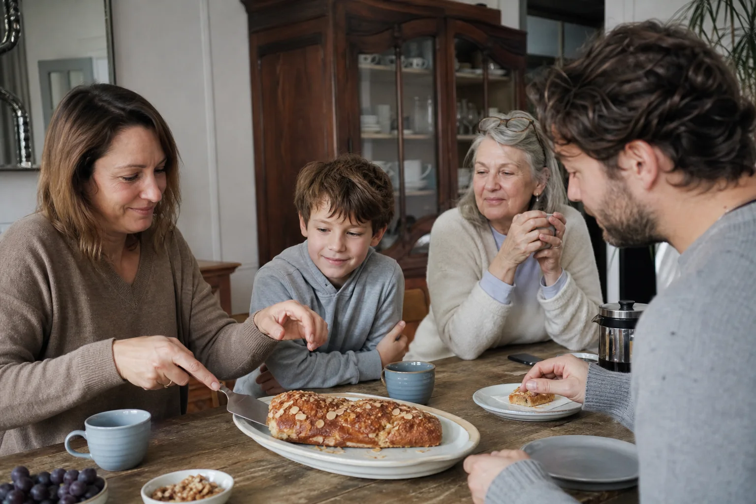 Servierplatten bewähren sich für Familien in einem emotionalen Alltagsmoment